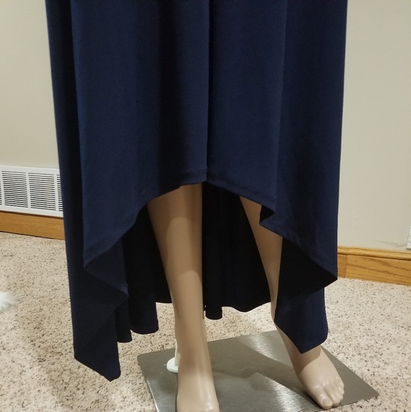 Vince Camuto Dress Gown One Shoulder Blue - Picture 4 of 6